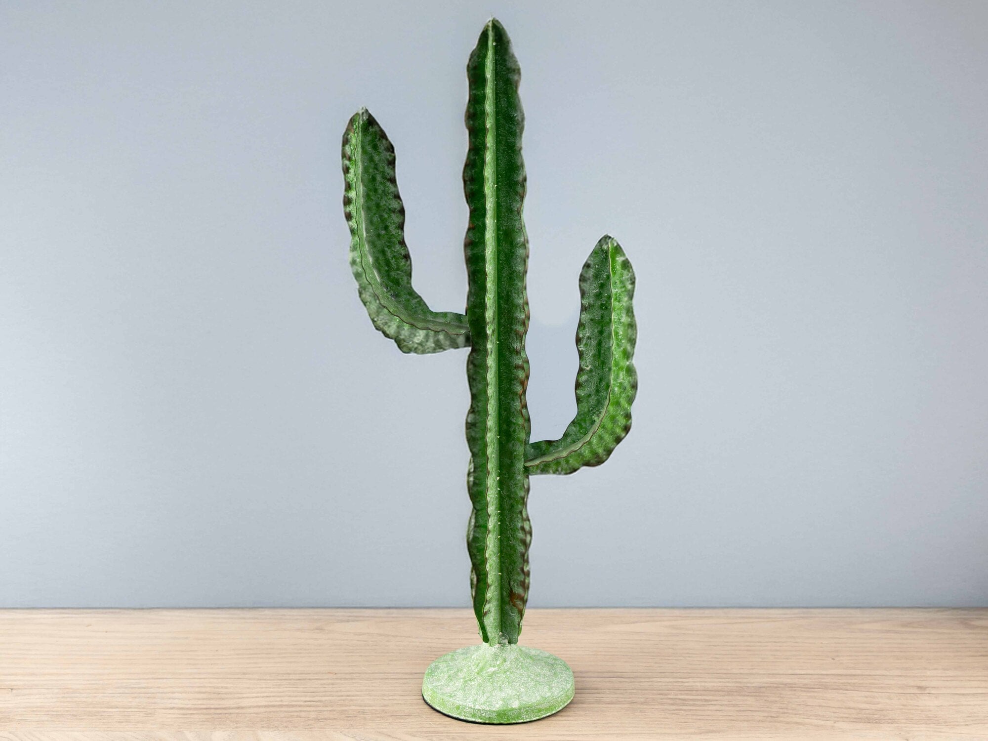 Large Metal Cactus, Green