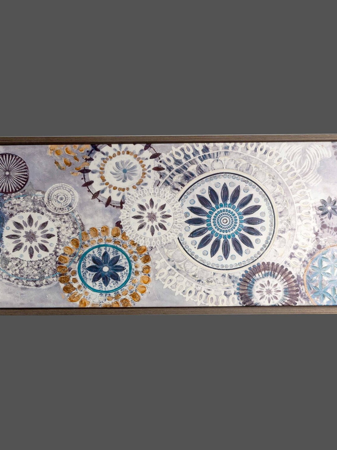 Canvas Hand-Painted Wall Art, Blue