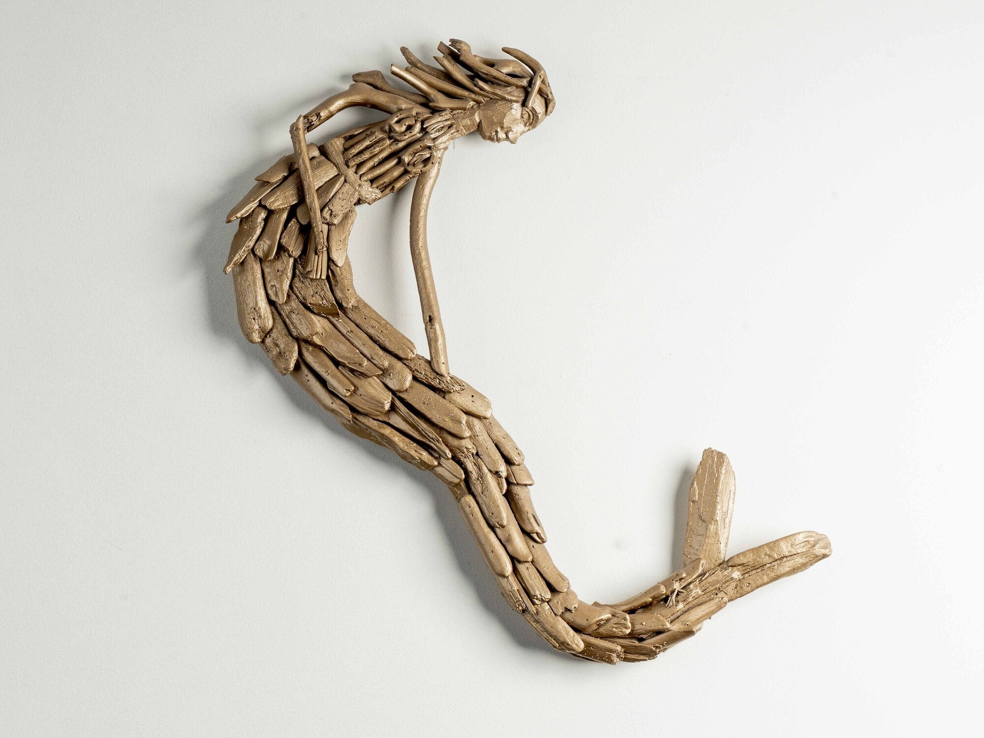 Driftwood Sitting Mermaid Wall Décor