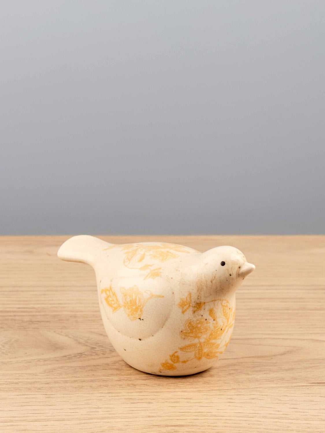 Ceramic Bird w/ Floral Decal, 3 Colors