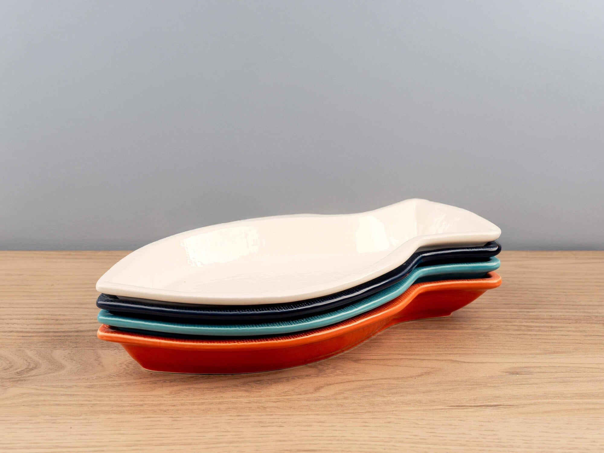 Dolomite Fish Plate, Set of 4