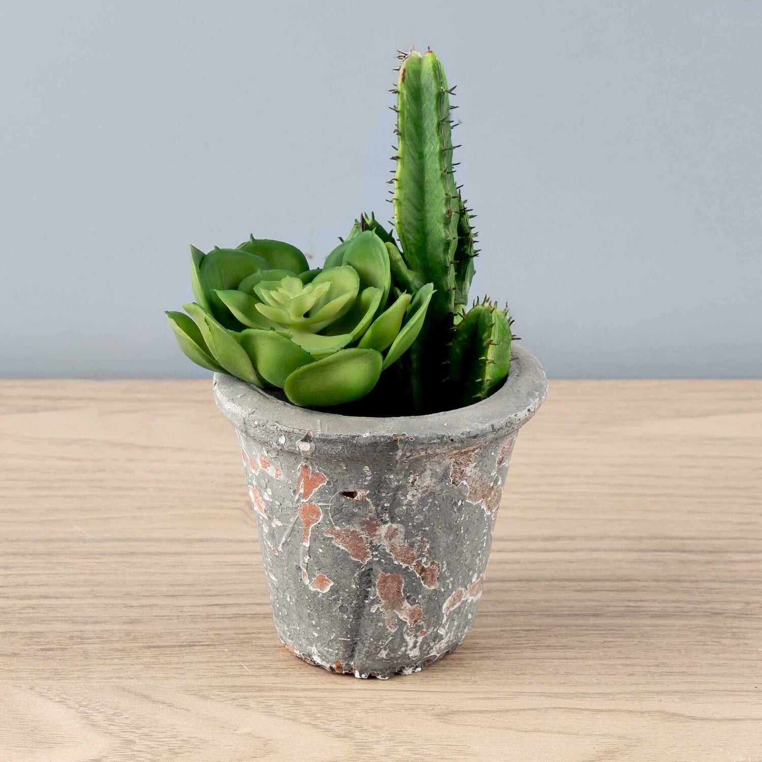 Clay Pot, Distressed Finish, 4 Styles, Holds 3" Pot (Each One Will Vary)