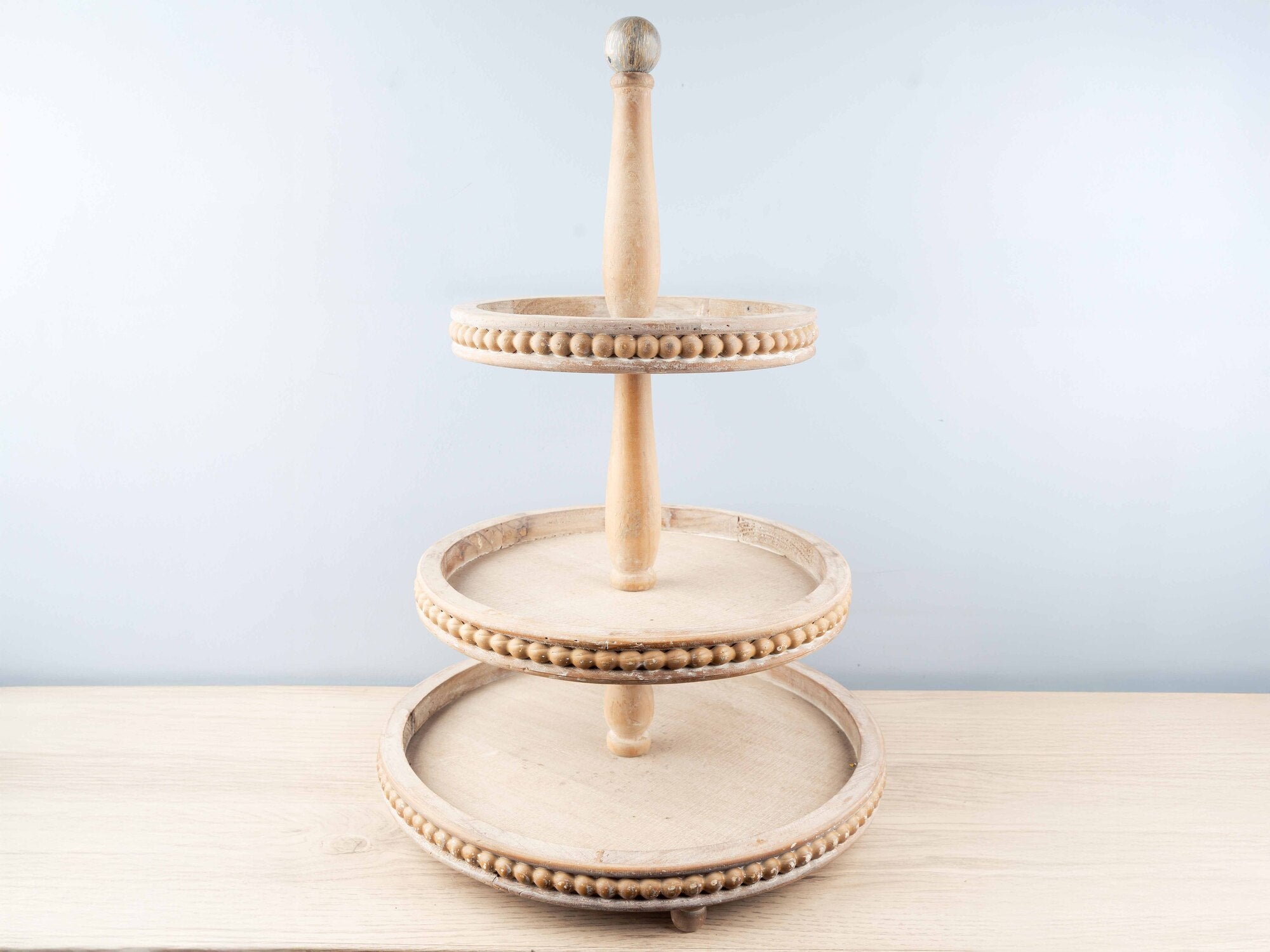 Decorative Wood 3-Tier Tray