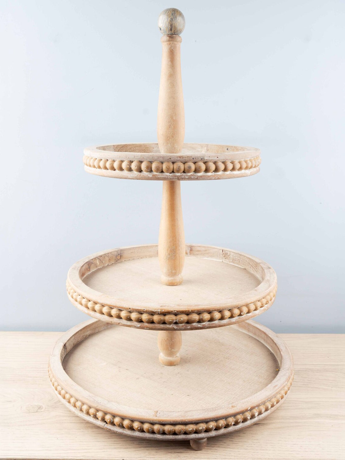 Decorative Wood 3-Tier Tray