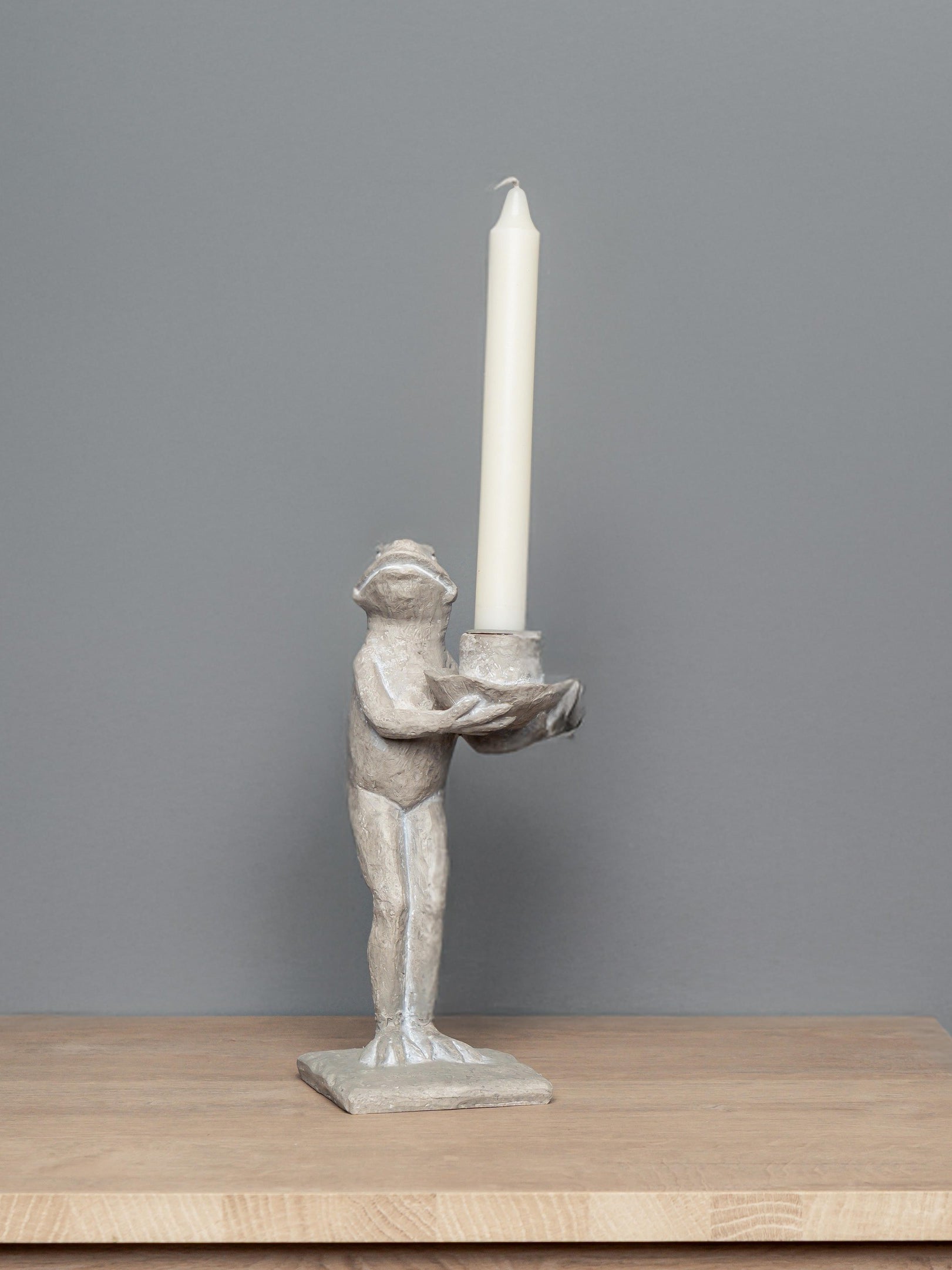 Resin Frog Taper Candle Holder