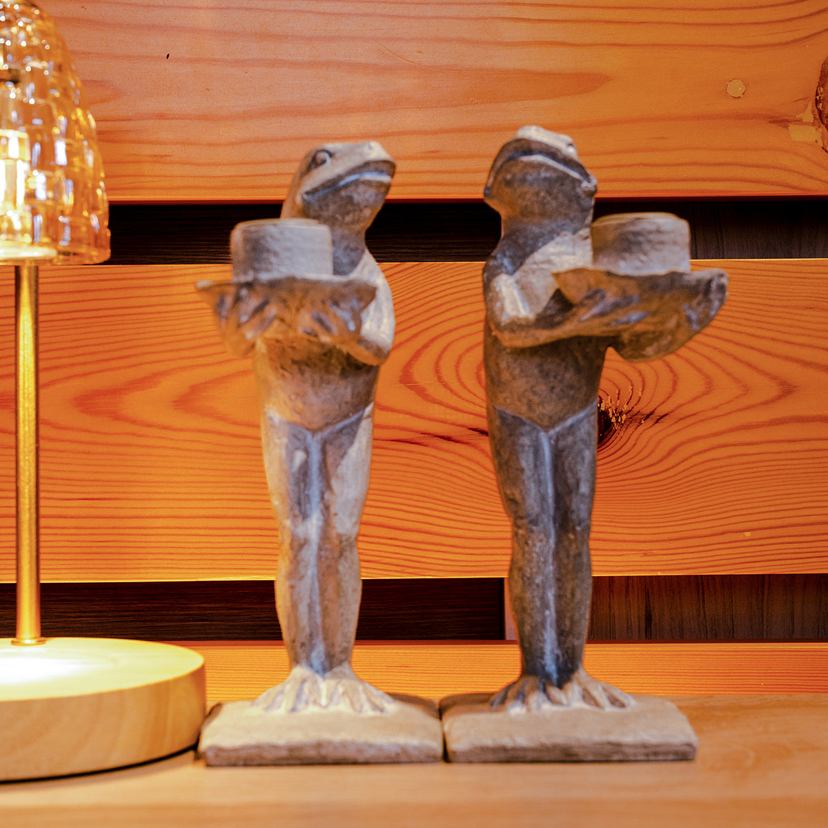 Resin Frog Taper Candle Holder