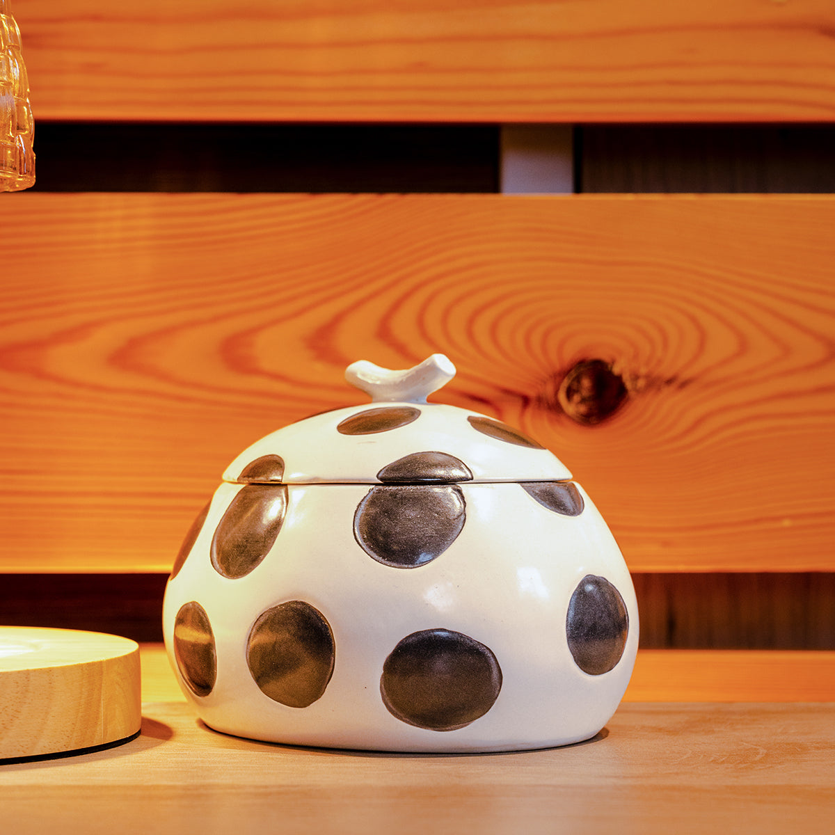 Dolomite Box w/ Polka Dots, Black & White