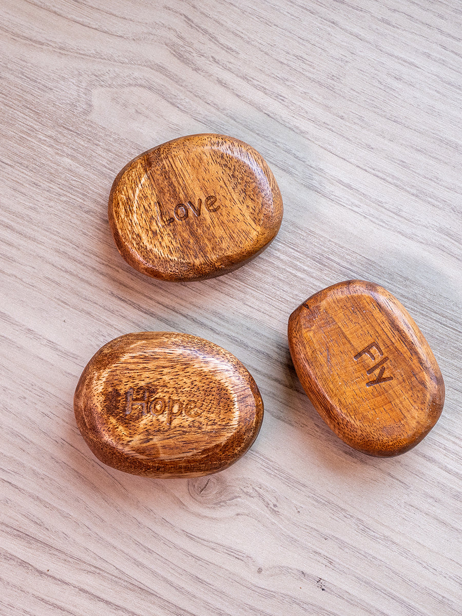 Acacia Wood Stones w/ Word