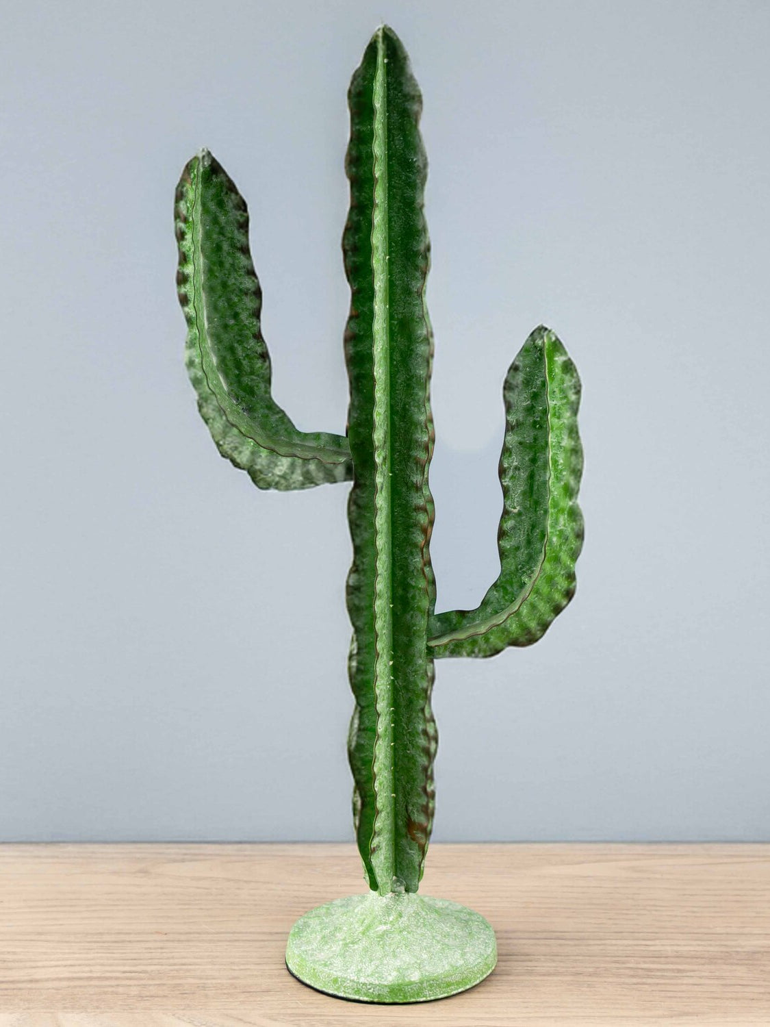 Large Metal Cactus, Green