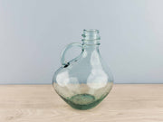 Glass Vase w/ Bubbles and Handle