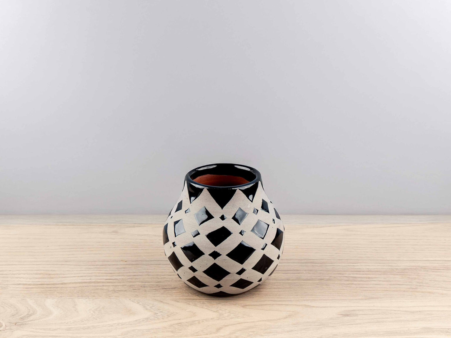 Terracotta Handmade Vase, Black