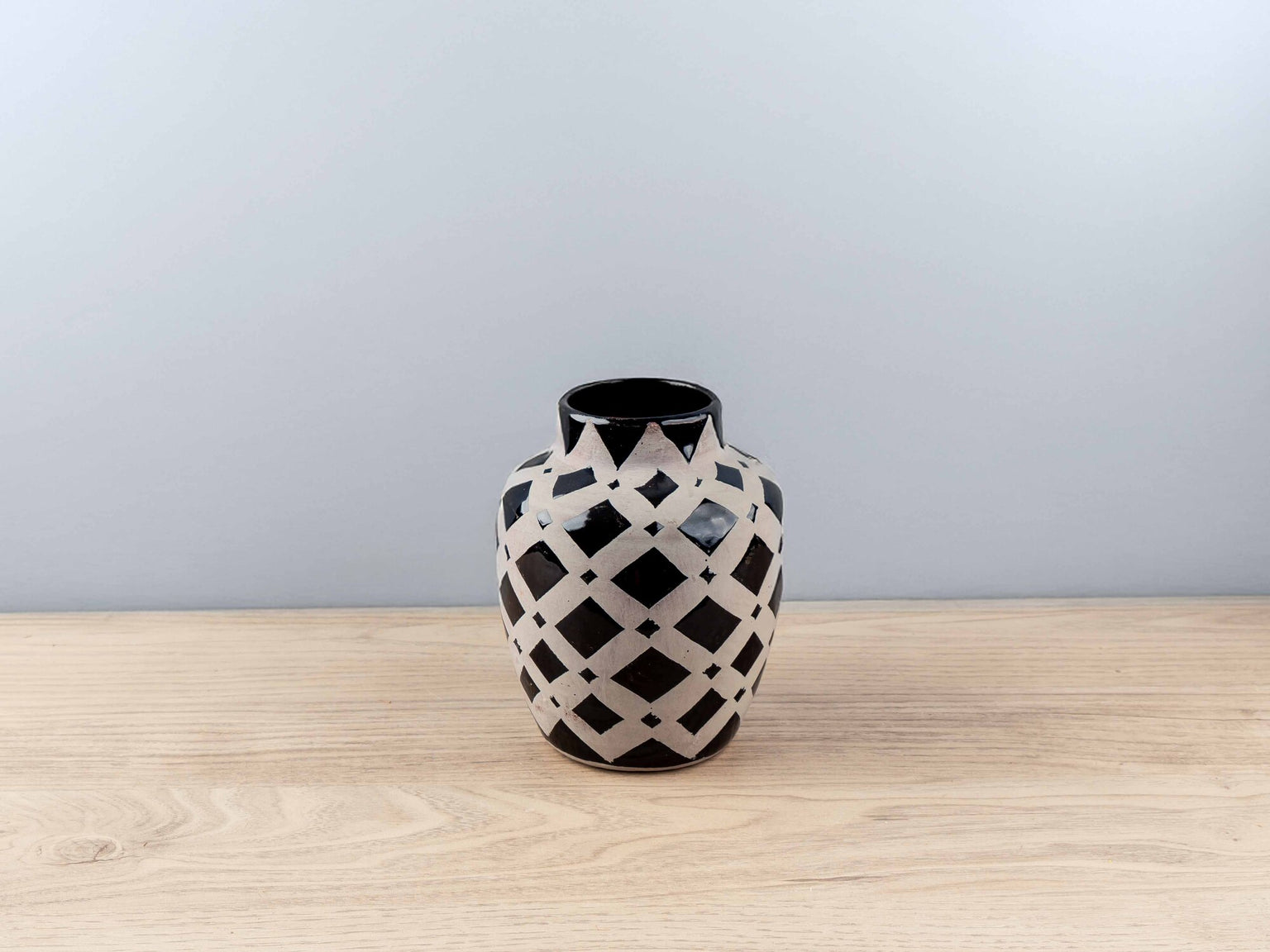 Terracotta Handmade Vase, Black