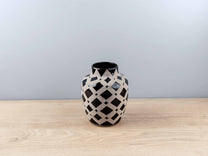 Terracotta Handmade Vase, Black
