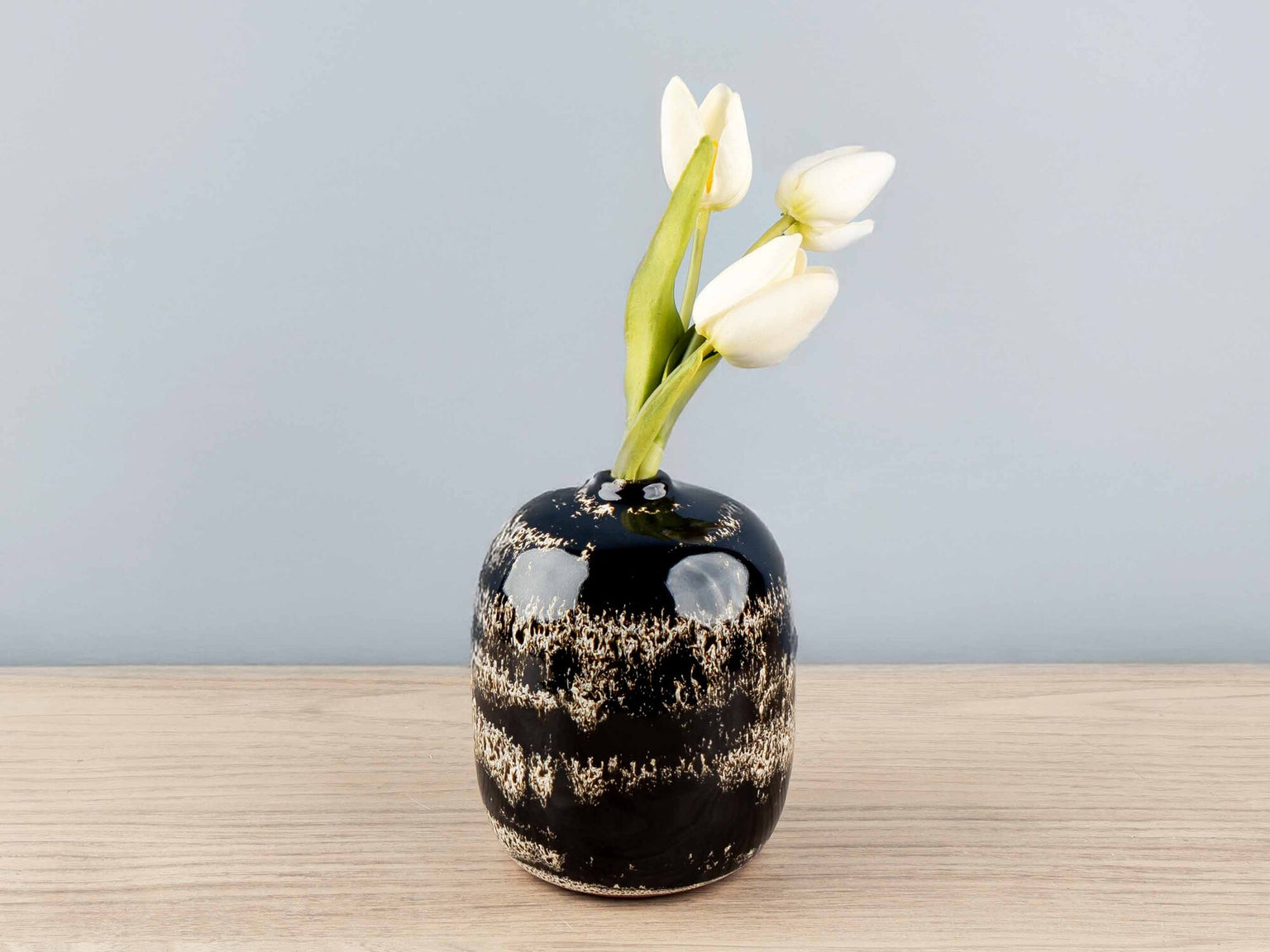 Terracotta Handmade Vase, Black