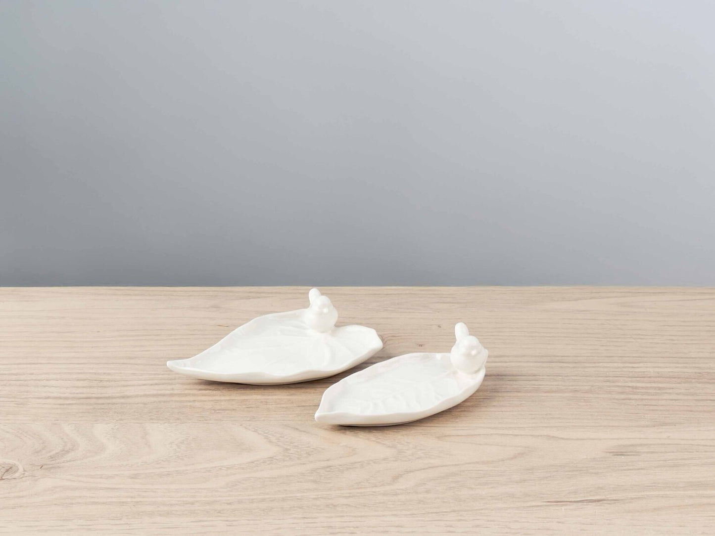 Porcelain Leaf Plate w/ Bird