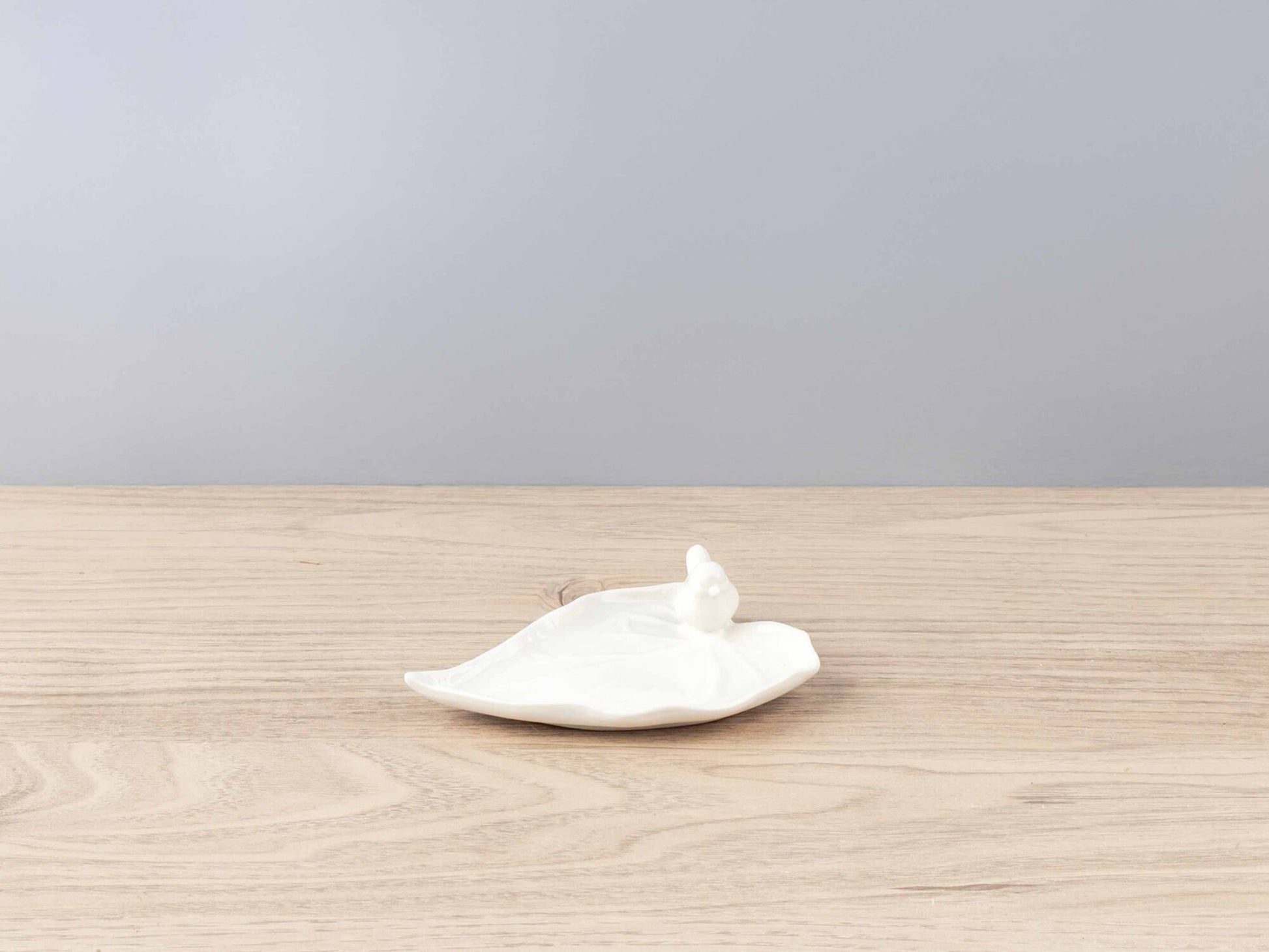 Porcelain Leaf Plate w/ Bird