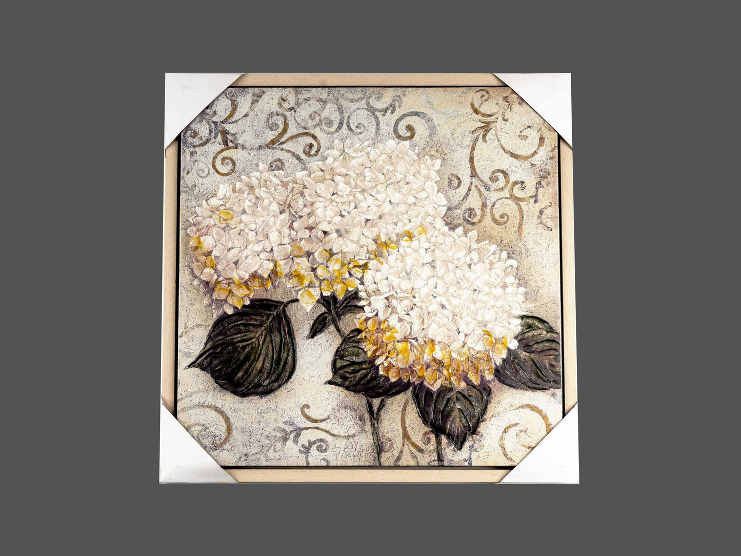 Canvas Hand-Painted Hydrangea Wall Art