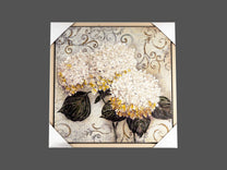 Canvas Hand-Painted Hydrangea Wall Art
