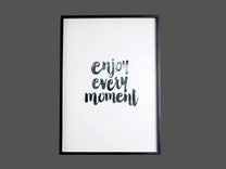Fir Framed Wall Art w/ Tree Rings and Words Image, Styles 2