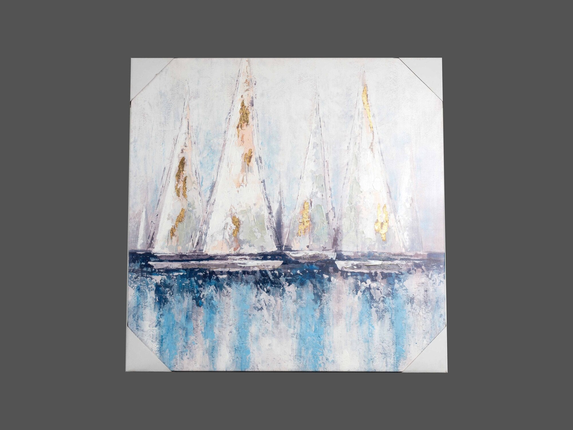 Canvas Hand-Painted Sailboat Wall Art