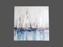 Canvas Hand-Painted Sailboat Wall Art