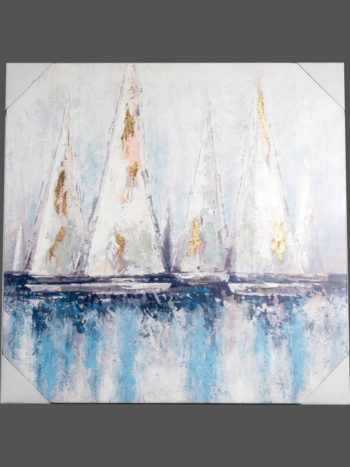 Canvas Hand-Painted Sailboat Wall Art