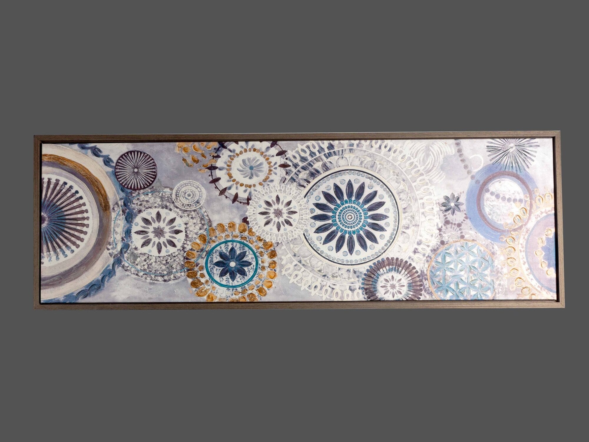 Canvas Hand-Painted Wall Art, Blue