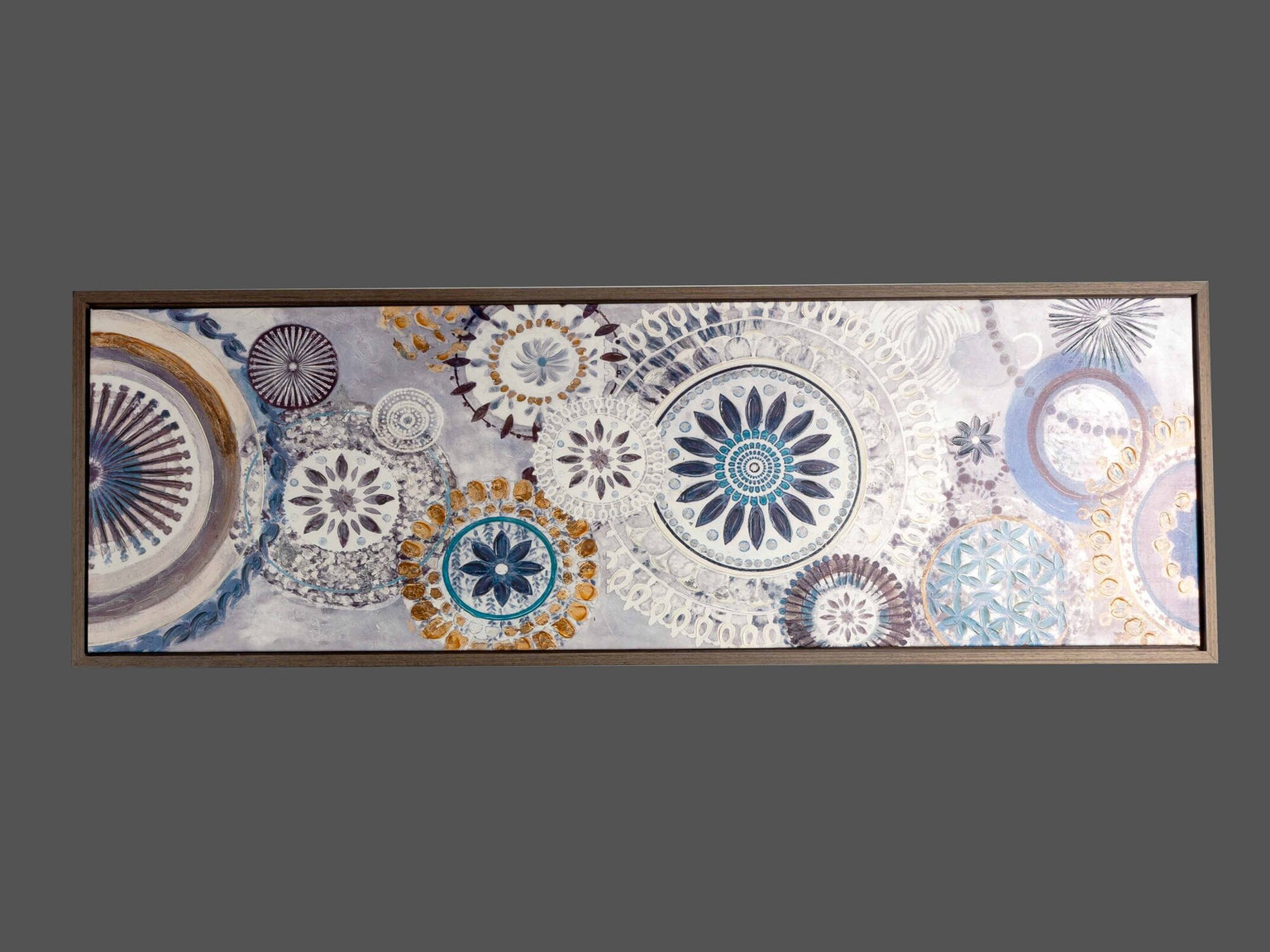 Canvas Hand-Painted Wall Art, Blue