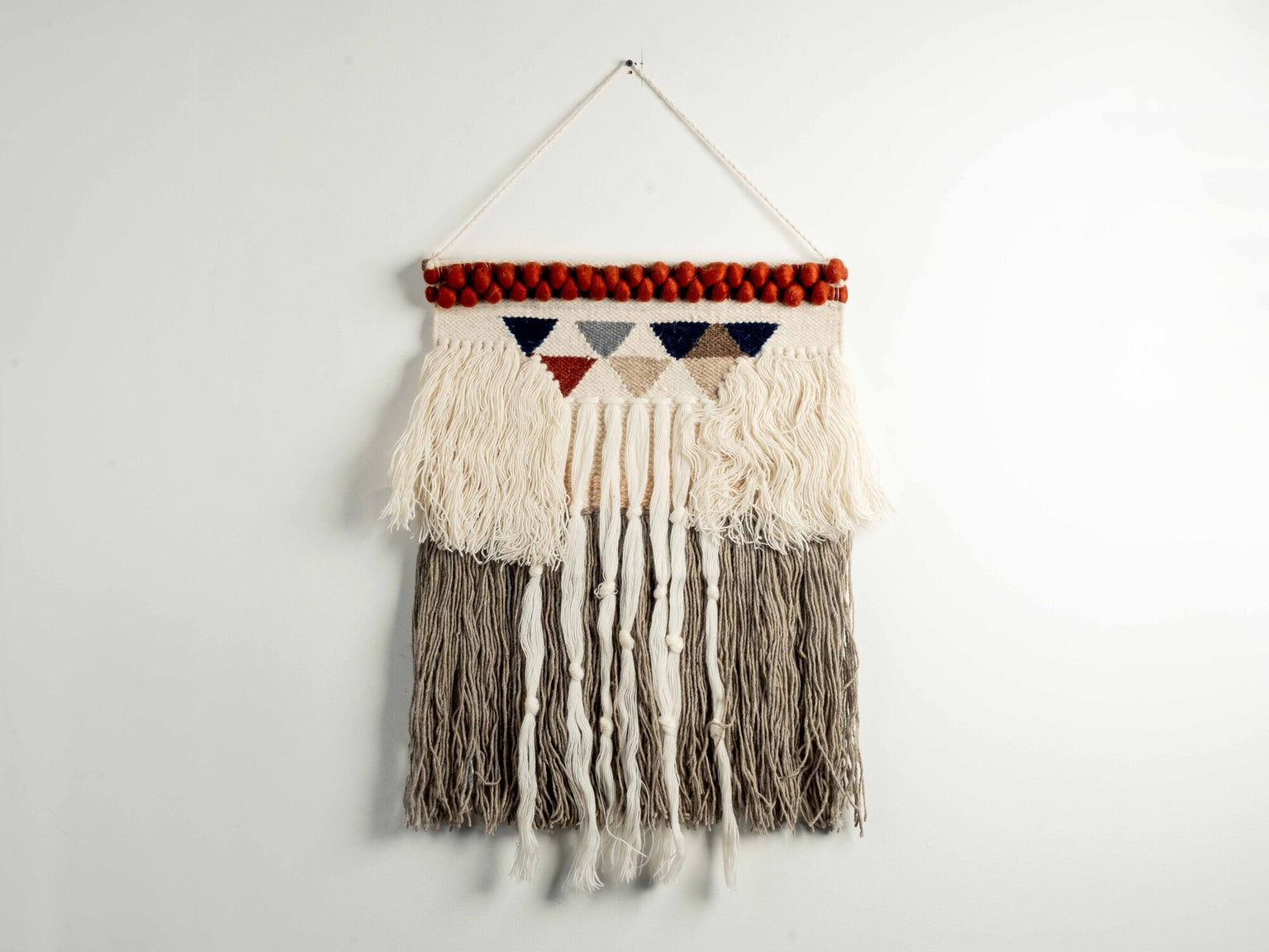 Square Wool, Kilim Pattern Wall Hanging