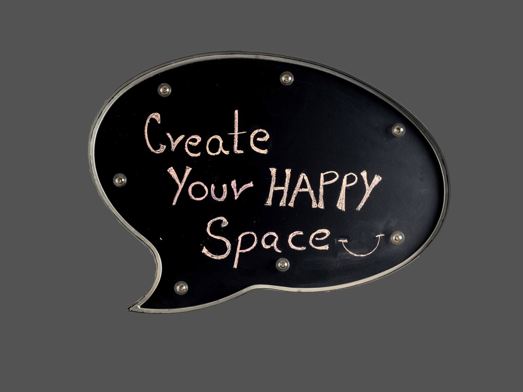 LED Marquee Chalkboard Speech Bubble Wall Sign (Battery Operated)
