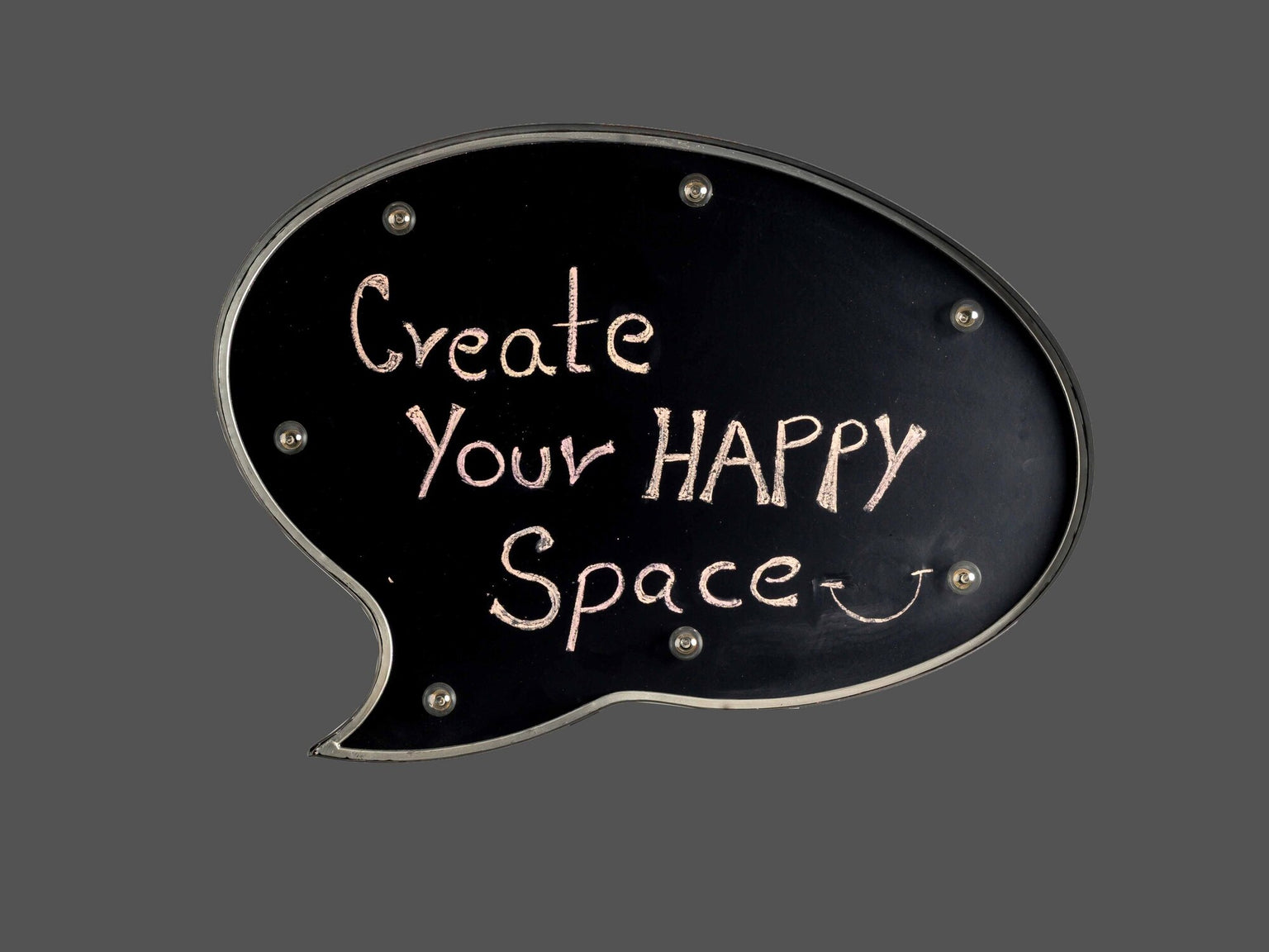 LED Marquee Chalkboard Speech Bubble Wall Sign (Battery Operated)