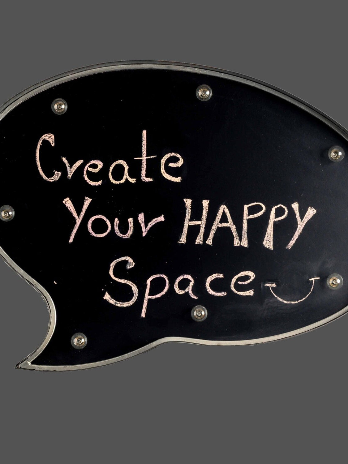 LED Marquee Chalkboard Speech Bubble Wall Sign (Battery Operated)