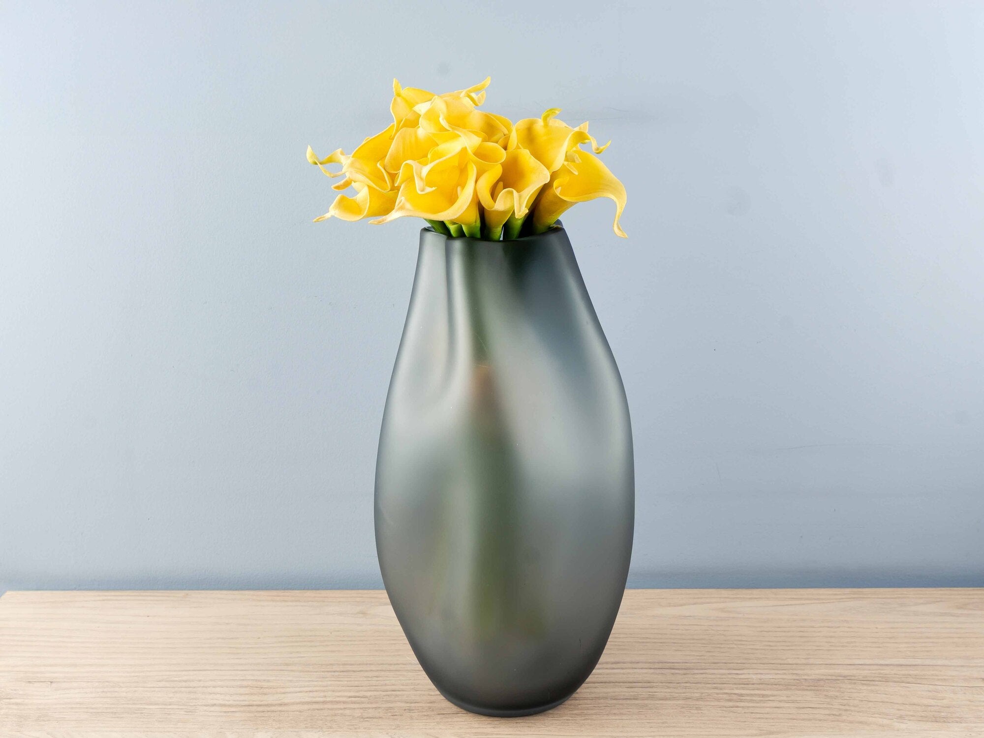 Glass Vase, Light Grey