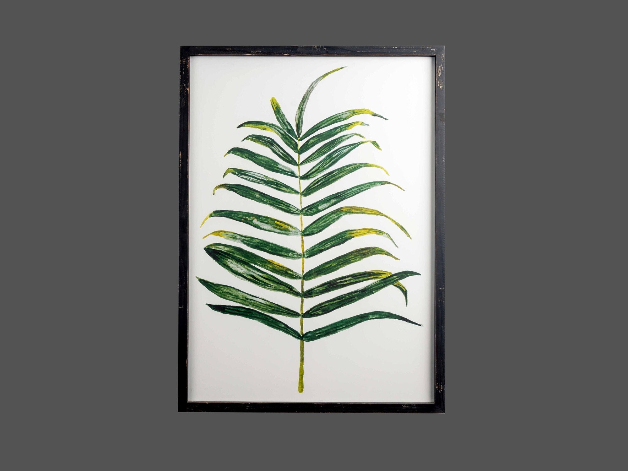 Wood Frame Wall Art w/ Palm Fronds, Styles 2