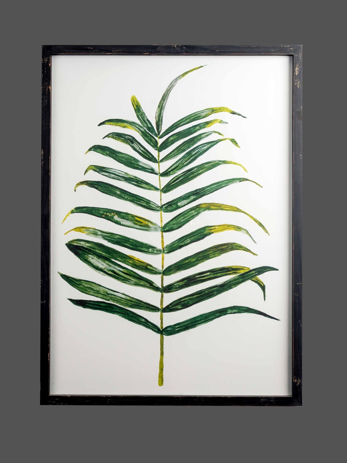 Wood Frame Wall Art w/ Palm Fronds, Styles 2
