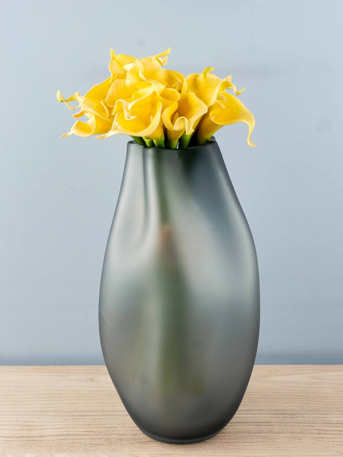 Glass Vase, Light Grey