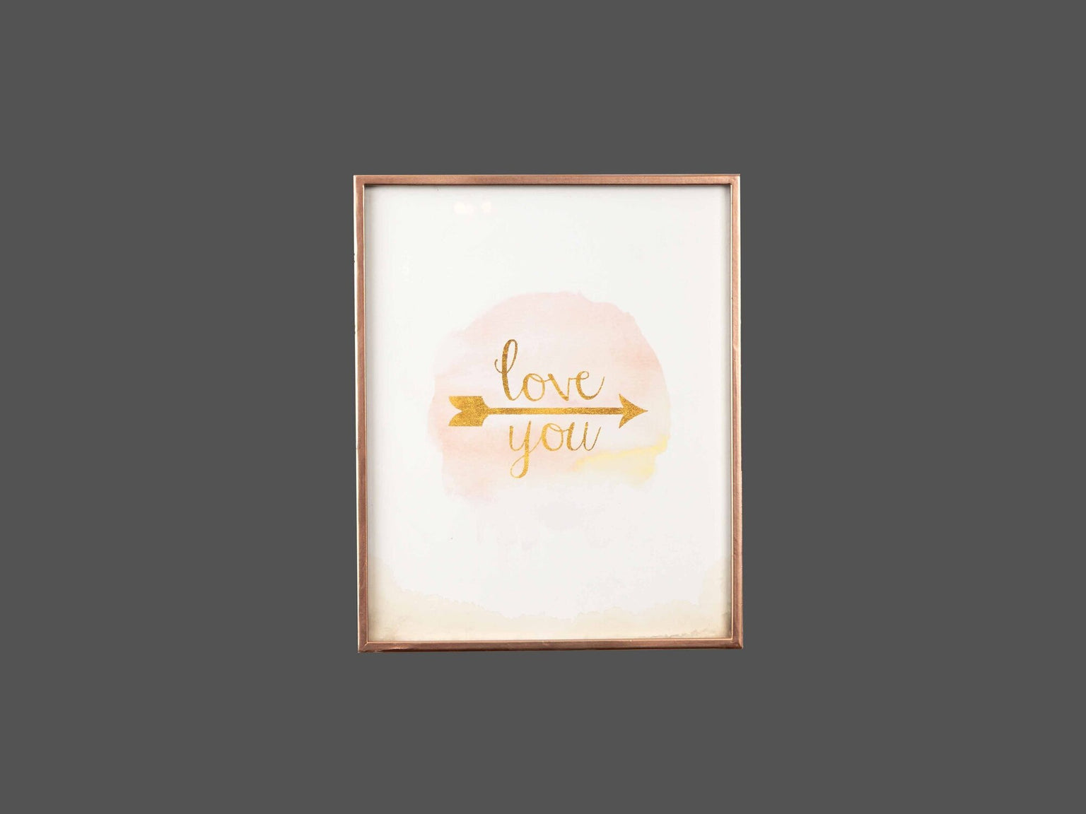 Metal &amp; Glass Wall Art, Pink