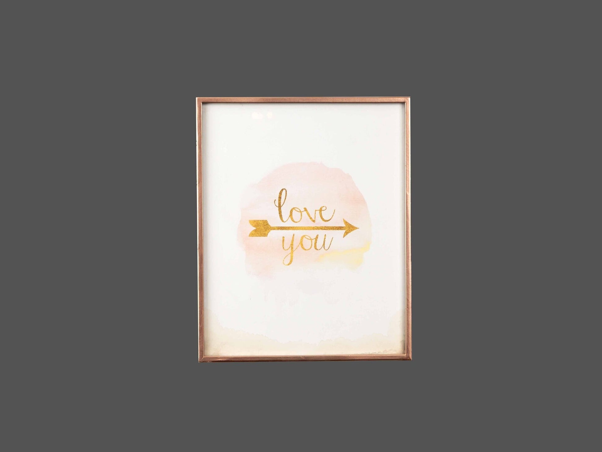Metal &amp; Glass Wall Art, Pink
