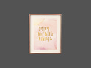 Metal & Glass Wall Art, Pink