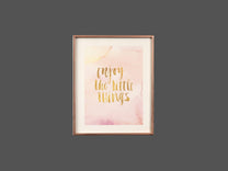 Metal &amp; Glass Wall Art, Pink