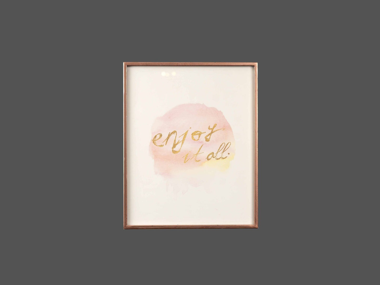 Metal & Glass Wall Art, Pink