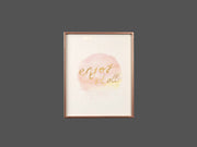 Metal & Glass Wall Art, Pink
