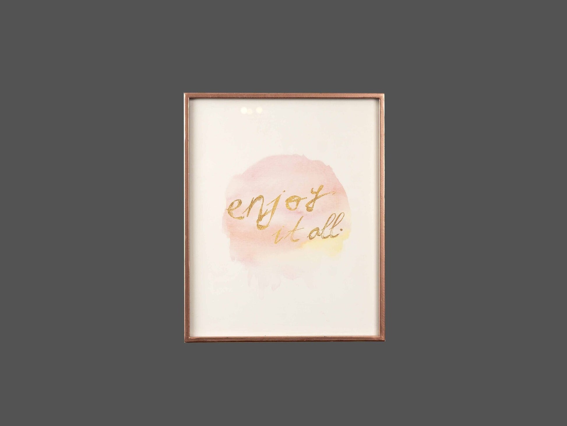Metal &amp; Glass Wall Art, Pink