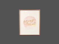 Metal &amp; Glass Wall Art, Pink