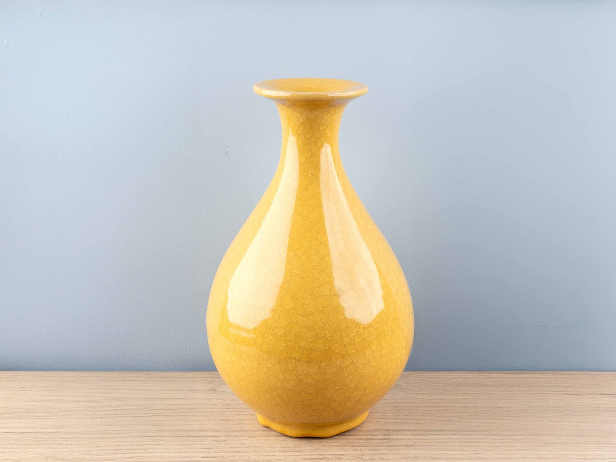 Stoneware Vase, Yellow
