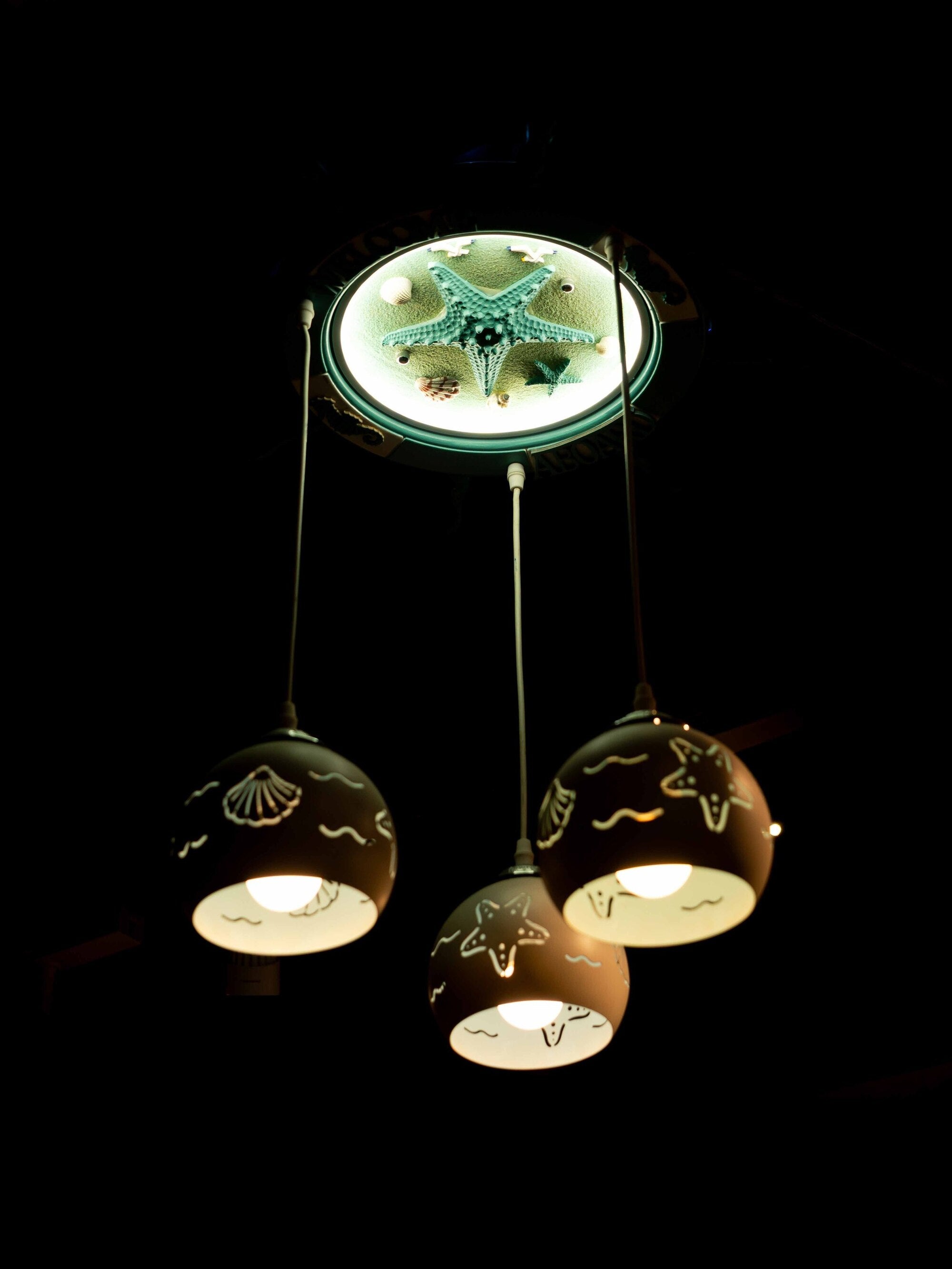 Stazo Wheel Lamp-Ceiling Lamp with 3 Drop Down