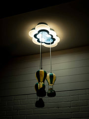 Hot Air Balloon Ceiling Mounted Lamp- Blue