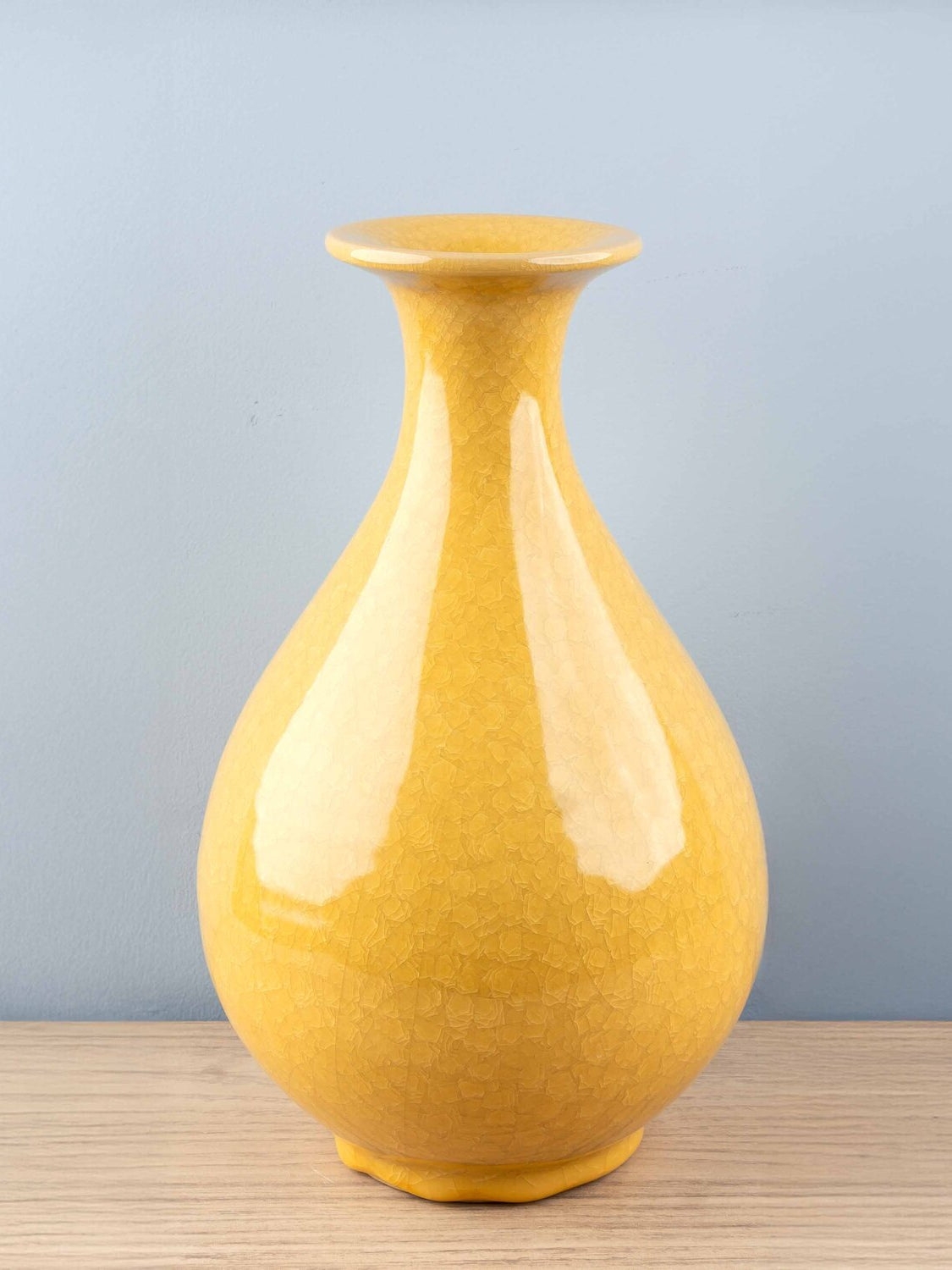 Stoneware Vase, Yellow