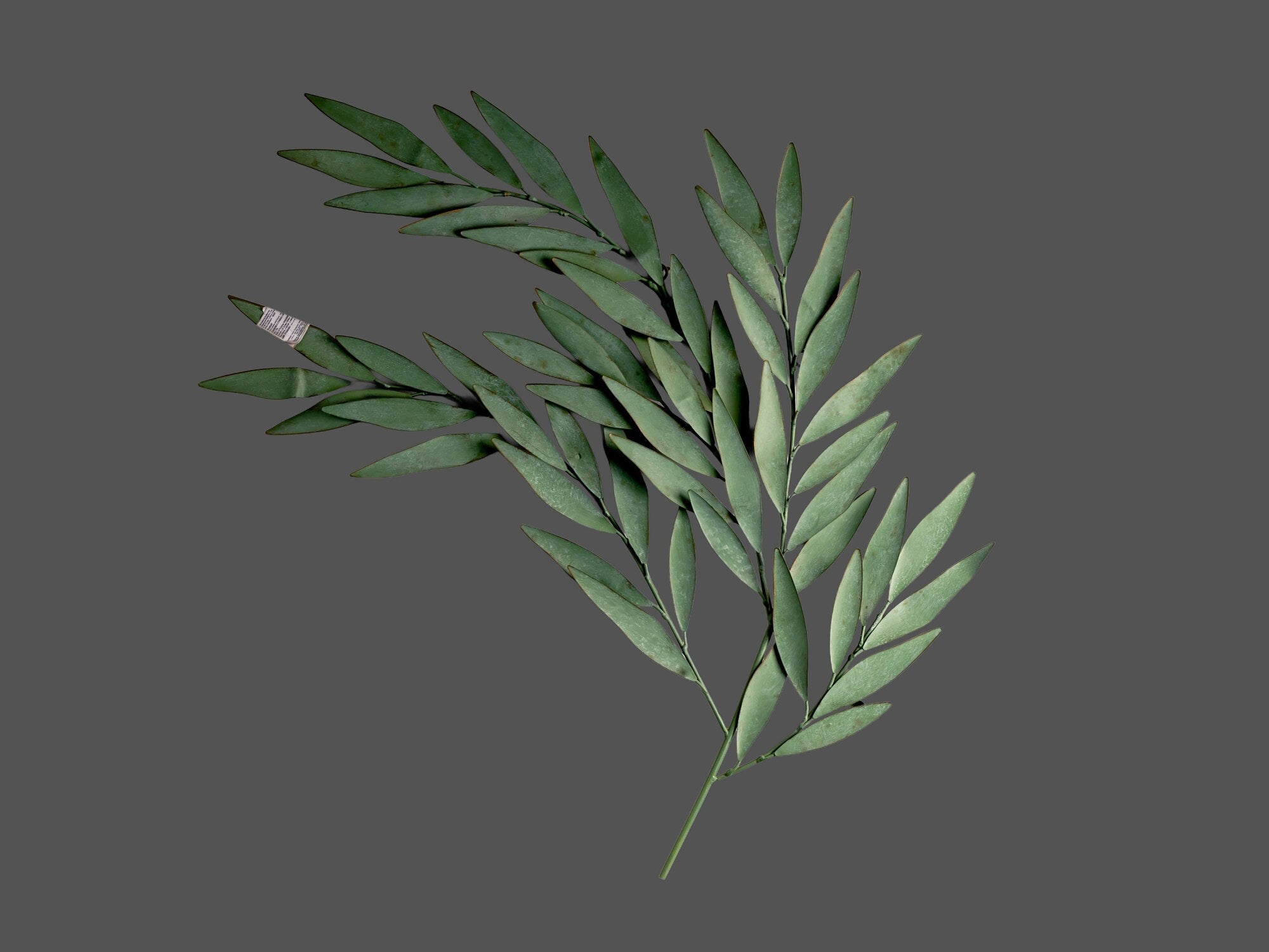 Iron Leaves Wall Decor, Aqua