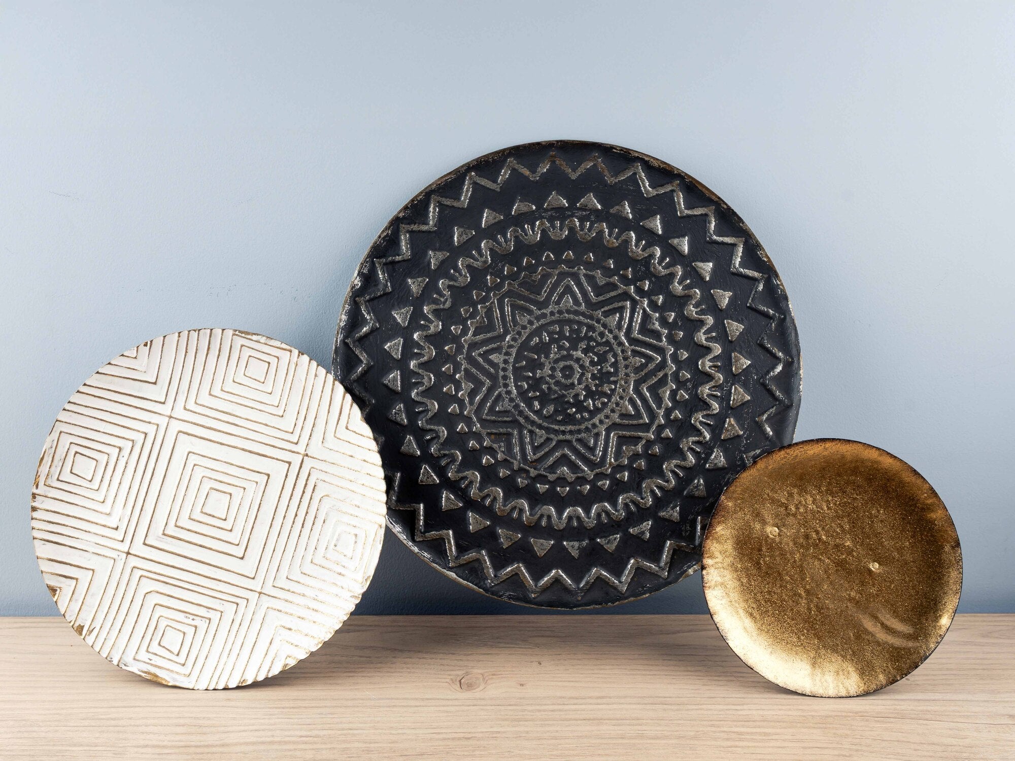 Metal 3 Plates Wall Décor